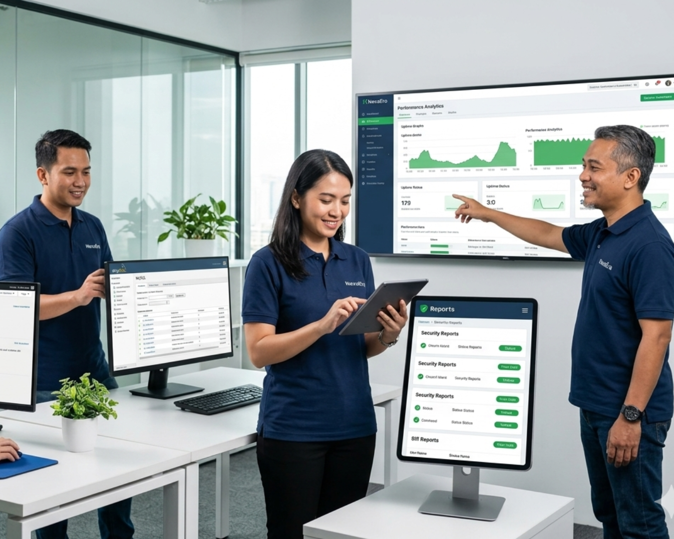 Tim profesional NexaEra yang terlatih handling website maintenance WordPress dengan expertise database security monitoring untuk klien bisnis digital