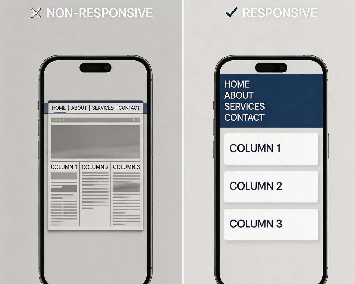 Perbedaan web responsive dan tidak responsive